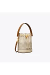 Tory Burch Mini T Monogram Bucket Bag Natural Women